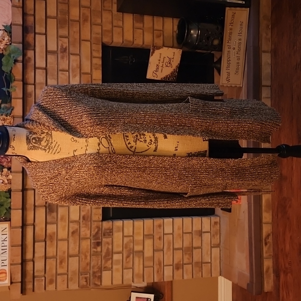 Carolyn Taylor Hooded and Belted Long Sweater LIKE NEW